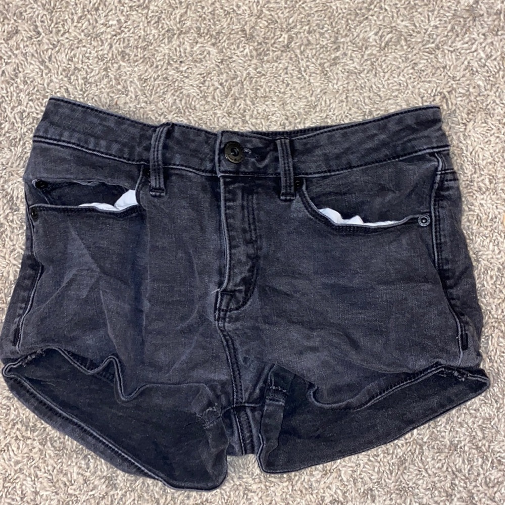 Black jean shorts size 3